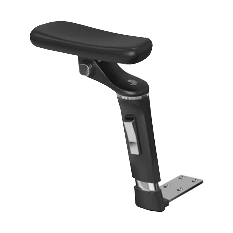 309-5D (Versión con Botón) Piezas de Reposabrazos Ajustables Cromados Negros 5D para Muebles de Oficina