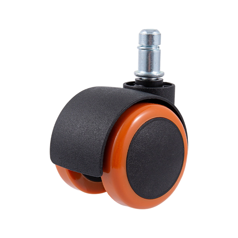 Accesorios universales de lanzadores para sillas de oficina, accesorios de ruedas PU negros y naranjas 50/26