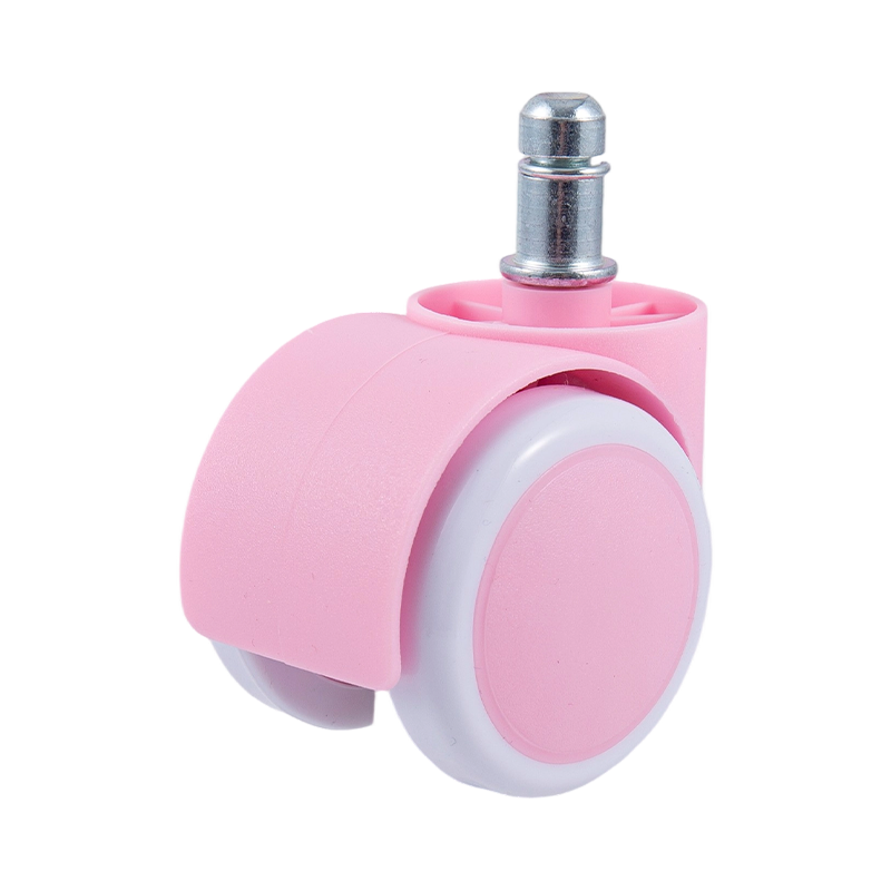 50/38 Accesorios universales de rueda PU rosa y blanca para sillas de oficina para sillas de oficina