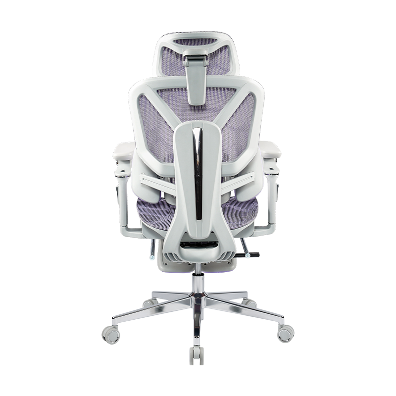 Silla de oficina ergonómica de tela de malla morada<br>3003 con reposabrazos y reposapiés 5D Silla de oficina ergonómica de tela de malla morada<br>3003 con reposabrazos y reposapiés 5D