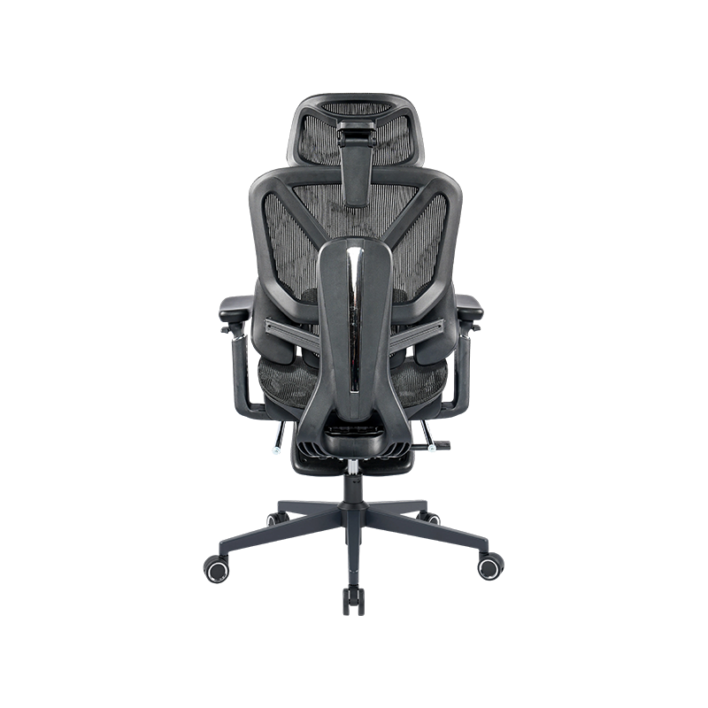Silla de oficina ergonómica de tela de malla negra<br>3003 con reposabrazos y reposapiés 5D Silla de oficina ergonómica de tela de malla negra<br>3003 con reposabrazos y reposapiés 5D