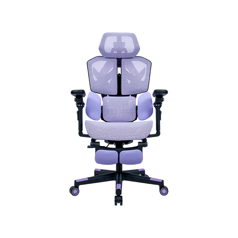 Silla para videojuegos modelo 1002, serie Mesh, negro-púrpura<br>3002-2