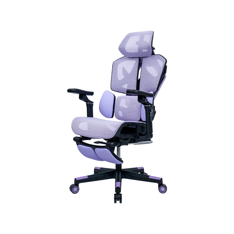 Silla para videojuegos modelo 1002, serie Mesh, negro-púrpura<br>3002-2