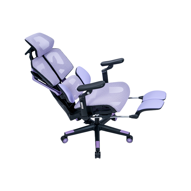 Silla para videojuegos modelo 1002, serie Mesh, negro-púrpura<br>3002-2