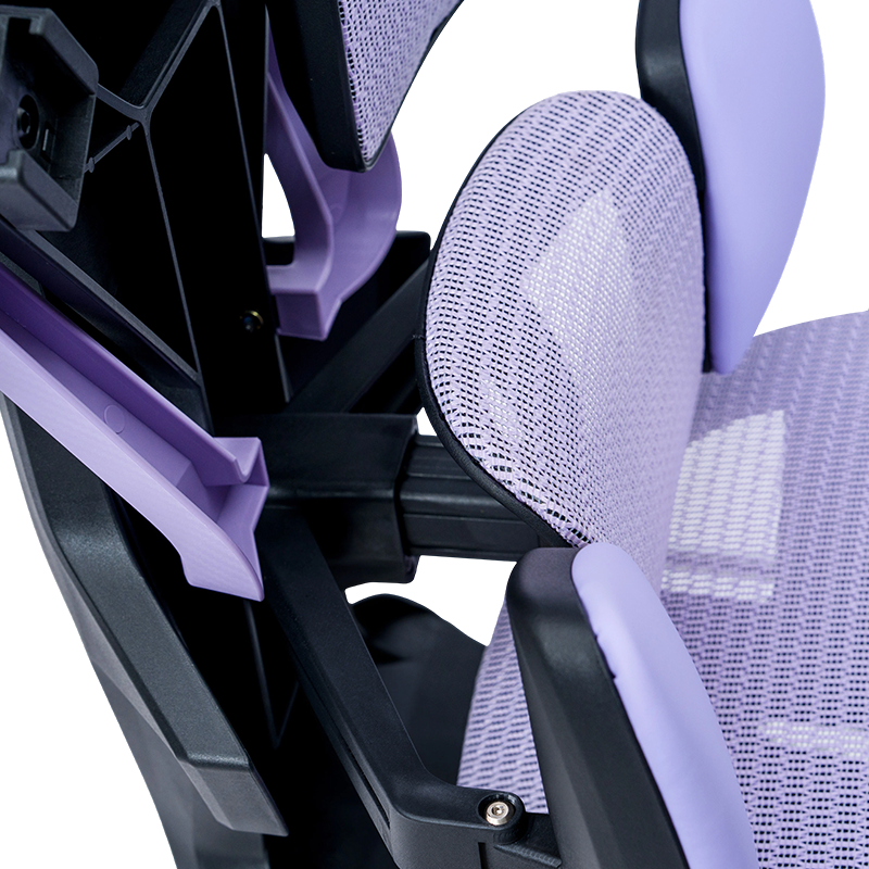 Silla para videojuegos modelo 1002, serie Mesh, negro-púrpura<br>3002-2