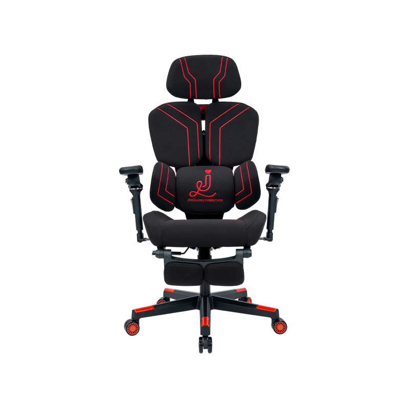 Silla gaming serie Line de tela de algodón 3002-3 negro-rojo Silla gaming serie Line de tela de algodón 3002-3 negro-rojo