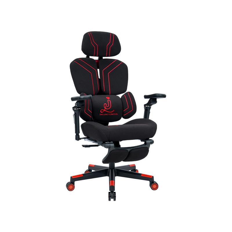 Silla gaming serie Line de tela de algodón 3002-3 negro-rojo Silla gaming serie Line de tela de algodón 3002-3 negro-rojo