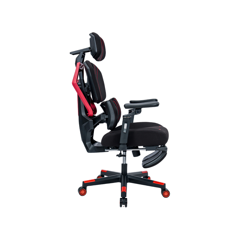 Silla gaming serie Line de tela de algodón 3002-3 negro-rojo Silla gaming serie Line de tela de algodón 3002-3 negro-rojo