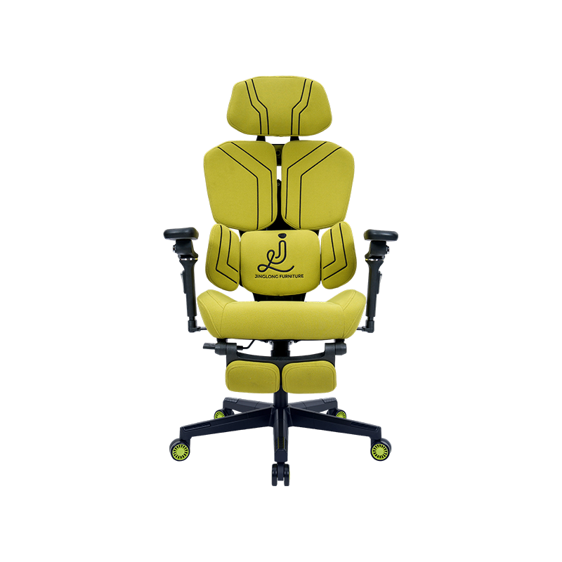 Silla para videojuegos serie a todo color de tela de algodón totalmente amarilla<br>3002-4
