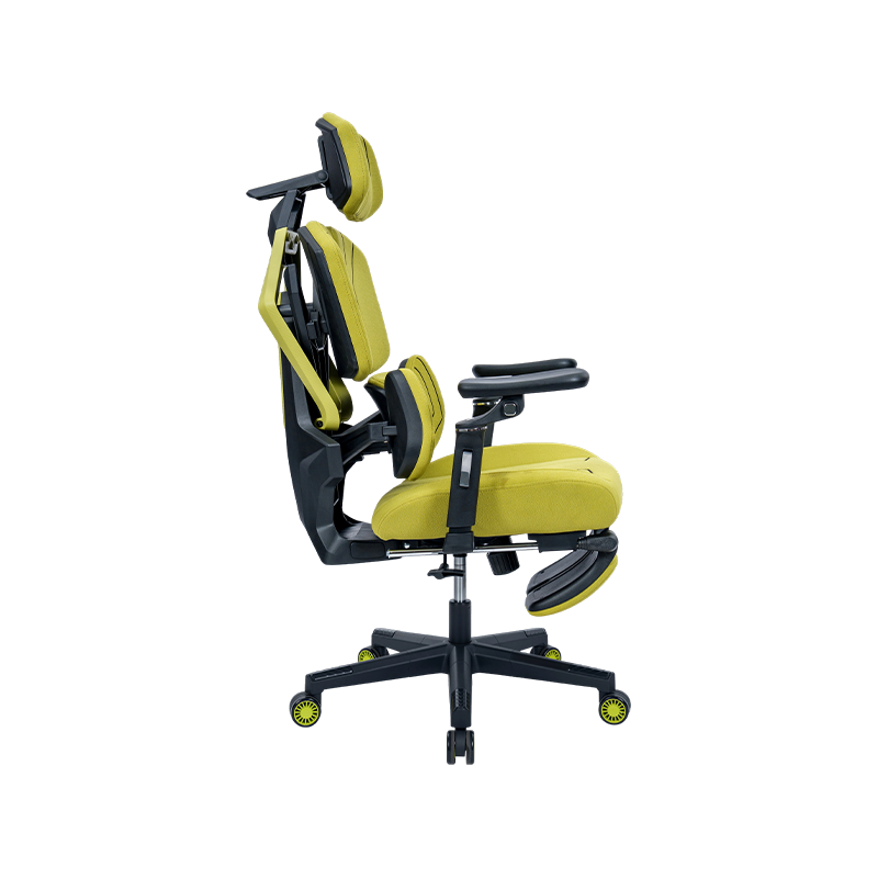 Silla para videojuegos serie a todo color de tela de algodón totalmente amarilla<br>3002-4
