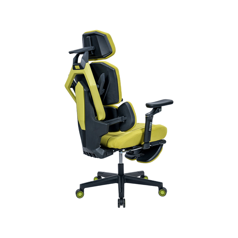 Silla para videojuegos serie a todo color de tela de algodón totalmente amarilla<br>3002-4