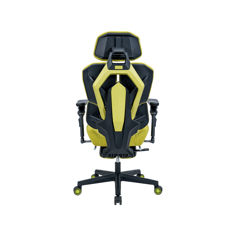 Silla para videojuegos serie a todo color de tela de algodón totalmente amarilla<br>3002-4