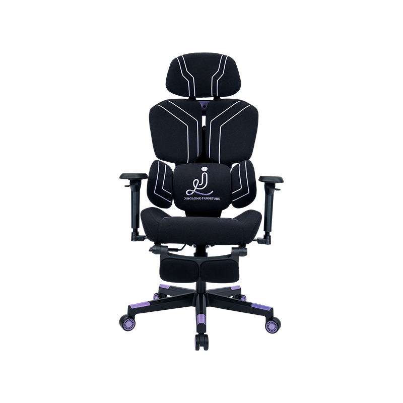Silla gaming serie Line de tela de algodón 3002-3 negro-púrpura