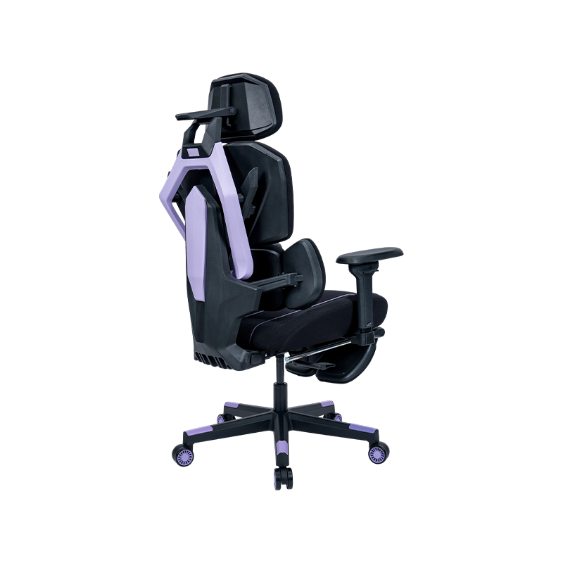 Silla gaming serie Line de tela de algodón 3002-3 negro-púrpura Silla gaming serie Line de tela de algodón 3002-3 negro-púrpura