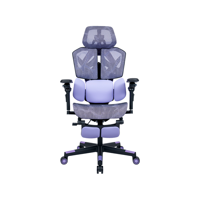 Silla para videojuegos modelo 1001, serie Mesh, negro-púrpura<br>3002-1