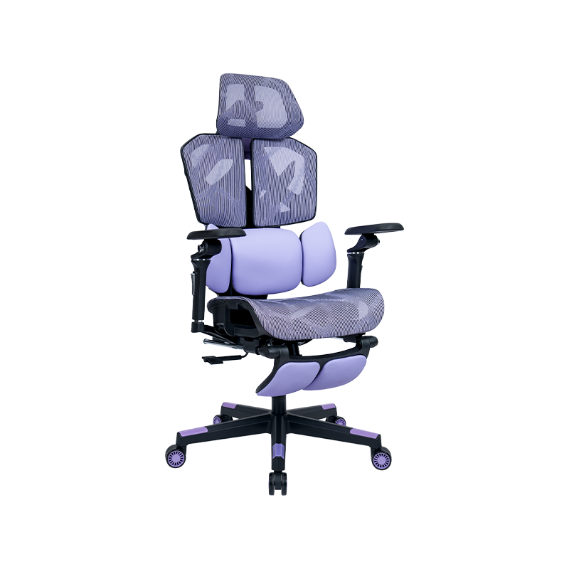 Silla para videojuegos modelo 1001, serie Mesh, negro-púrpura<br>3002-1