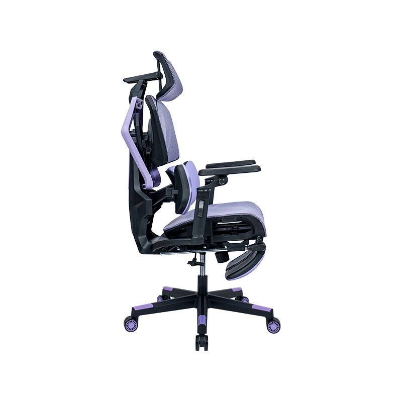Silla para videojuegos modelo 1001, serie Mesh, negro-púrpura<br>3002-1