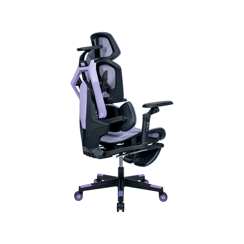 Silla para videojuegos modelo 1001, serie Mesh, negro-púrpura<br>3002-1