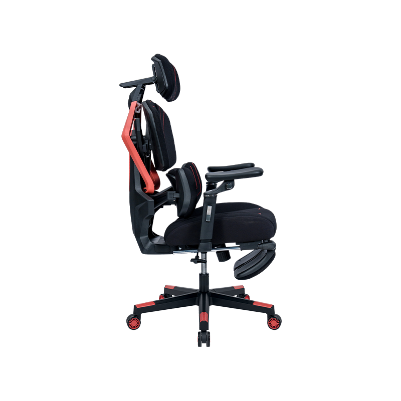 Rojo oscuro<br>3002-3 Silla para videojuegos serie Line de tela de algodón